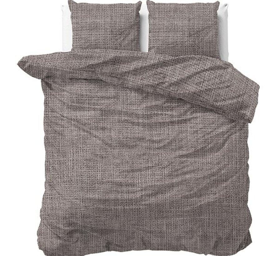 Vintage - Bruin/Taupe Dekbedovertrek