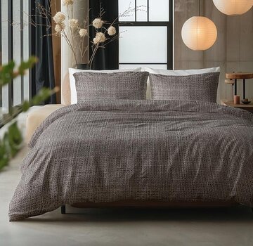 Sleeptime Pure Vintage - Bruin/Taupe Katoen Dekbedovertrek