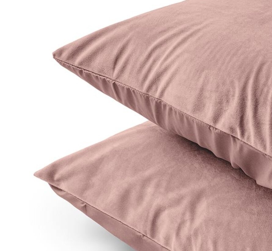 2-Pack: Kussenslopen - Velvet - Oud Roze