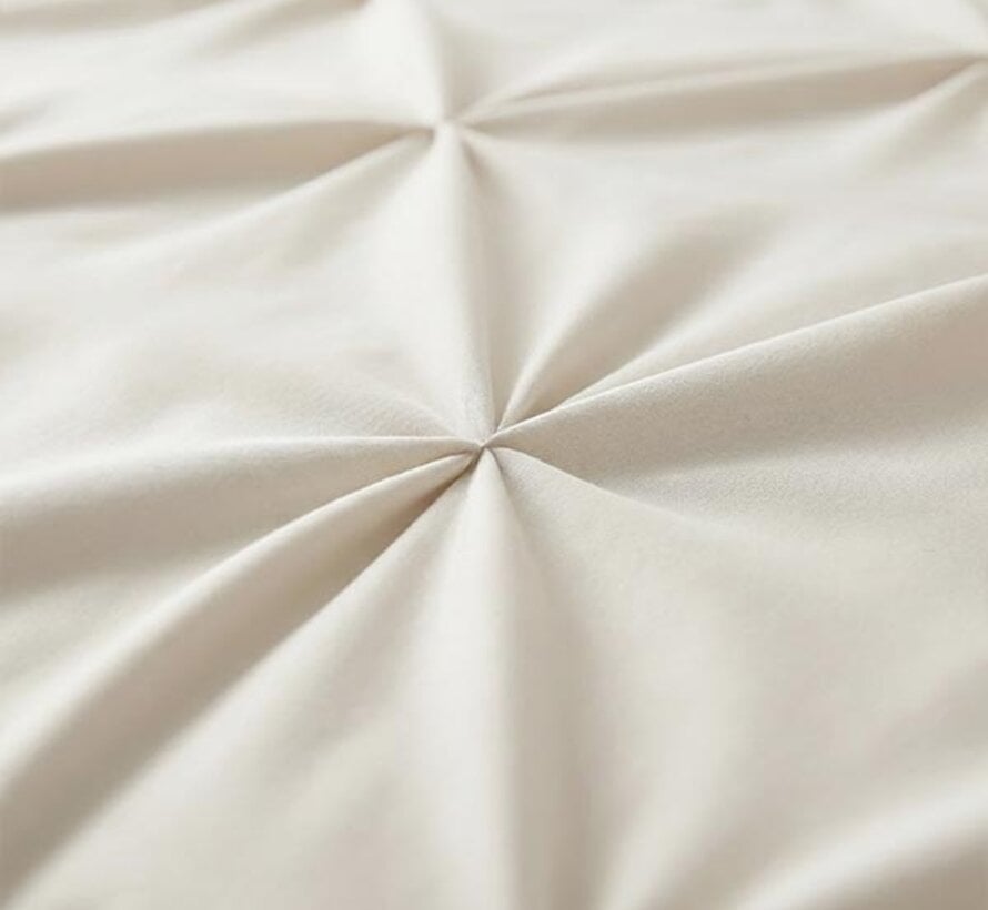 Border Pintuck - Beige Dekbedovertrek