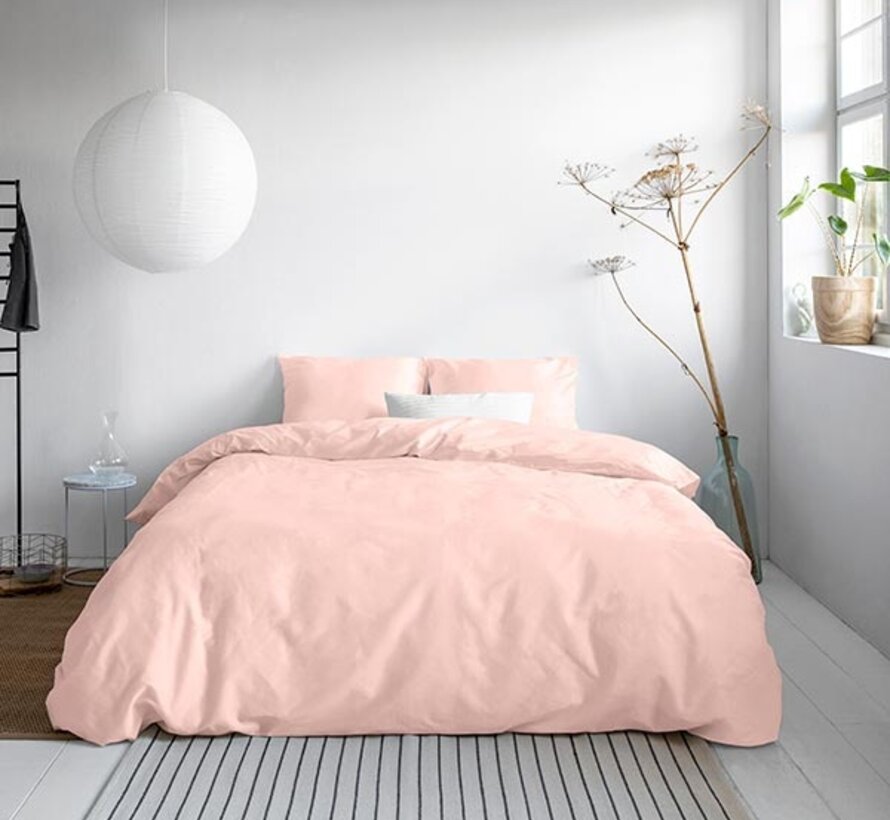 Luxe Katoen-Satijn - Roze Dekbedovertrek