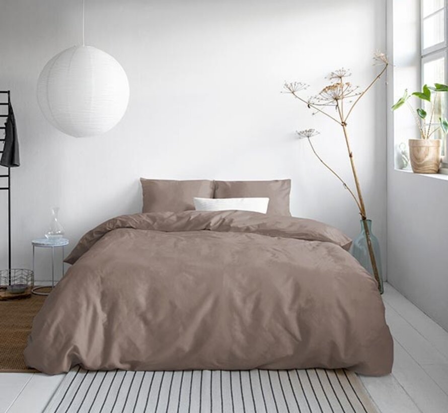 Luxe Katoen-Satijn - Taupe Dekbedovertrek