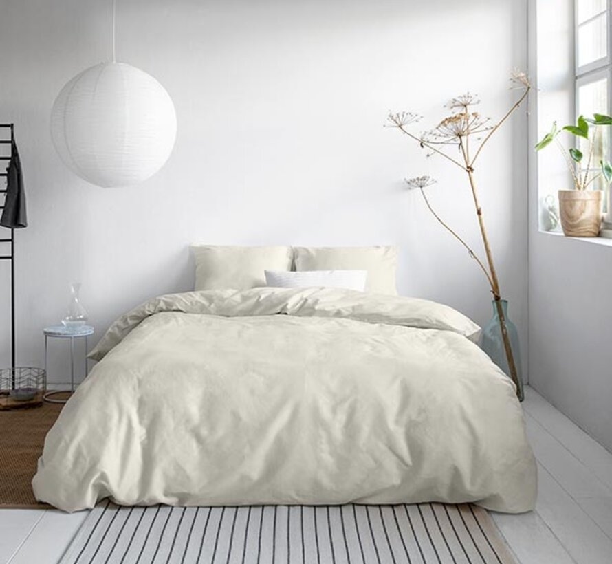 Luxe Katoen-Satijn - Creme Dekbedovertrek
