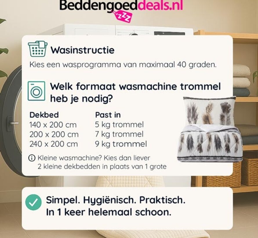 Dekbed Zonder Overtrek - Feathers - Lazy