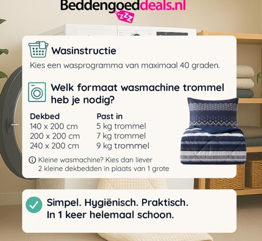 Dekbed Zonder Overtrek - Elisabeth - Lazy