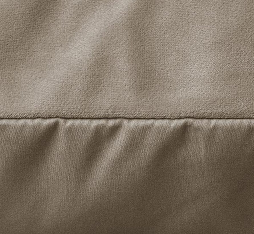 2-Pack: Kussenslopen - Velvet - Taupe/Grijs