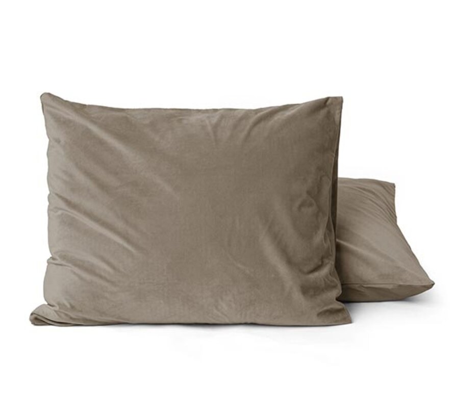 2-Pack: Kussenslopen - Velvet - Taupe