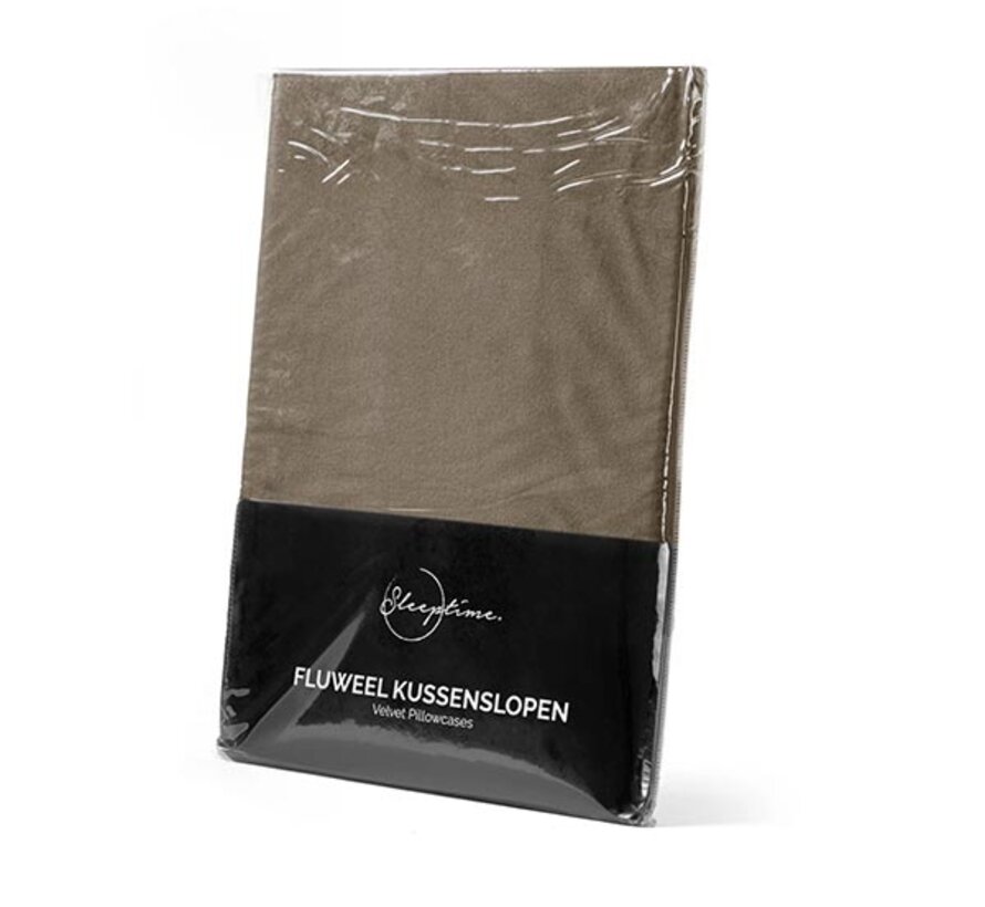2-Pack: Kussenslopen - Velvet - Taupe