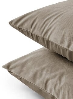 Dreamhouse 2-Pack: Kussenslopen - Velvet - Taupe/Grijs