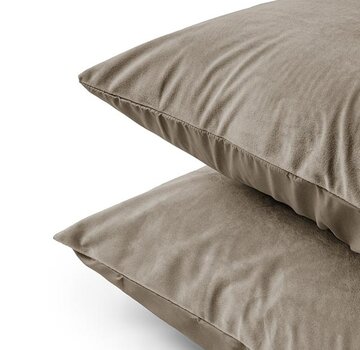 Dreamhouse 2-Pack: Kussenslopen - Velvet - Taupe/Grijs