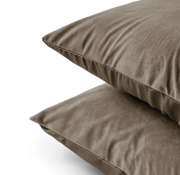 Dreamhouse 2-Pack: Kussenslopen - Velvet - Taupe