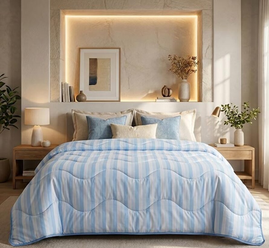 Dekbed Zonder Overtrek - Cooling Zomerdekbed - Blauw