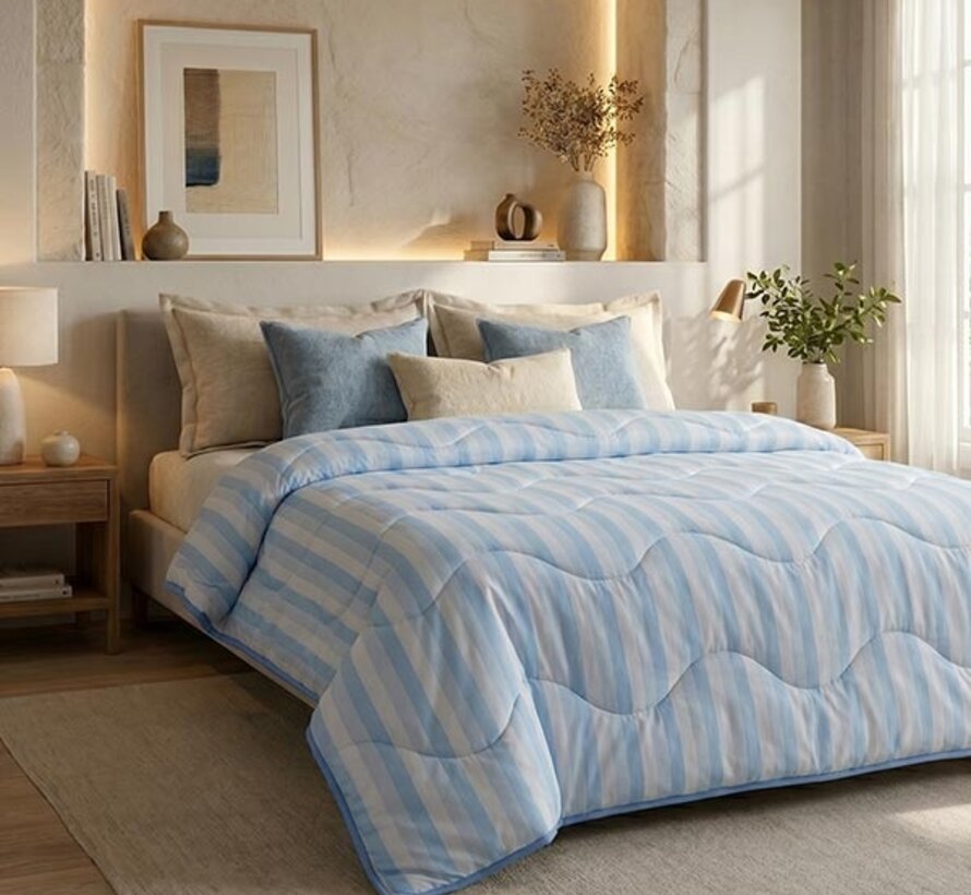 Dekbed Zonder Overtrek - Cooling Zomerdekbed - Blauw