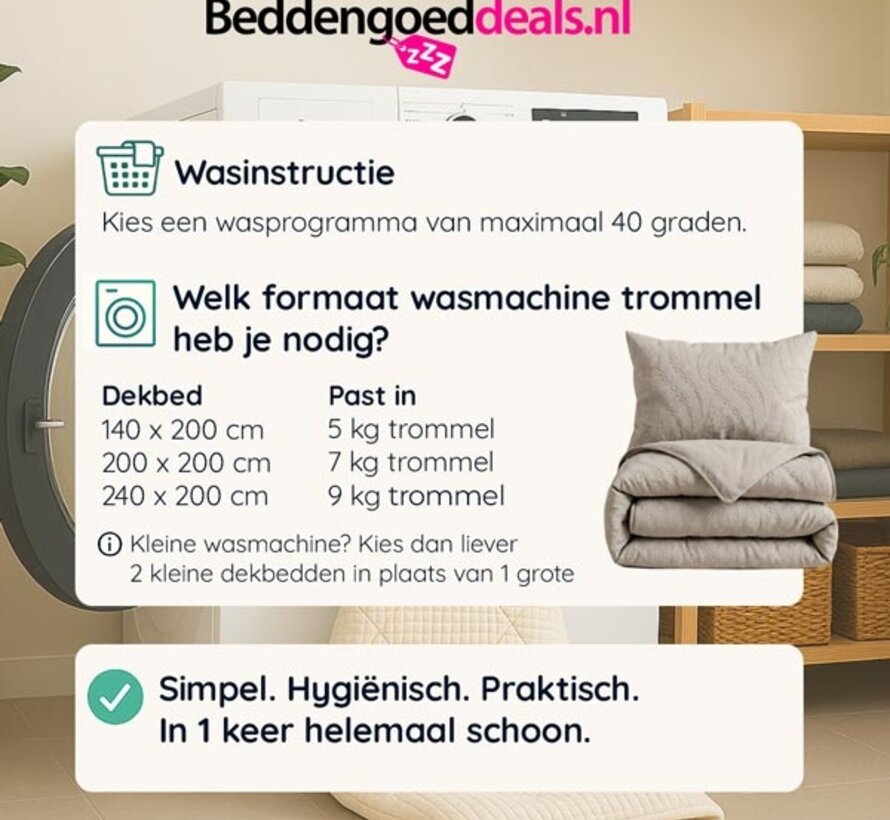 Dekbed Zonder Overtrek - Taupe Rafa Lazy