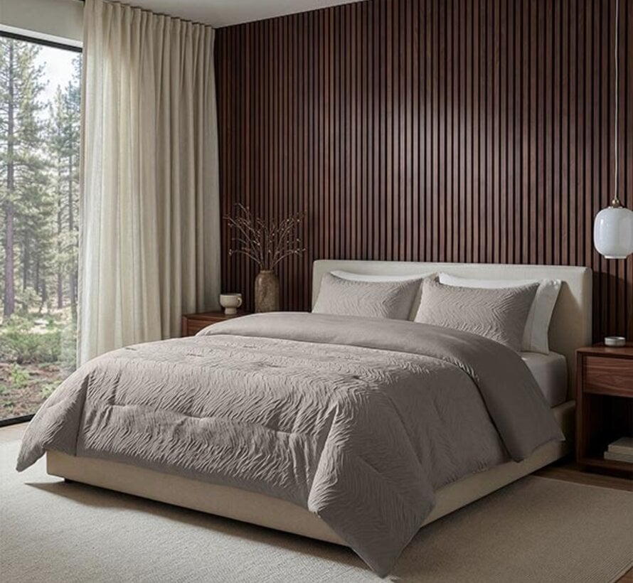 Dekbed Zonder Overtrek - Taupe Salva Lazy