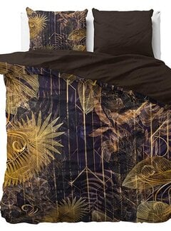 Dreamhouse Botanical Oliva - Goud Katoen-Satijn Dekbedovertrek
