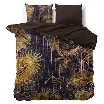 Dreamhouse Botanical Oliva - Goud Katoen-Satijn Dekbedovertrek