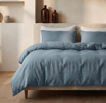 Dreamhouse Stone Washed - Blauw Katoen Dekbedovertrek