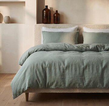 Dreamhouse Stone Washed - Groen Katoen Dekbedovertrek