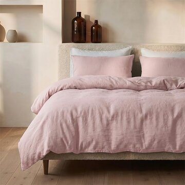 Dreamhouse Stone Washed - Roze Katoen Dekbedovertrek