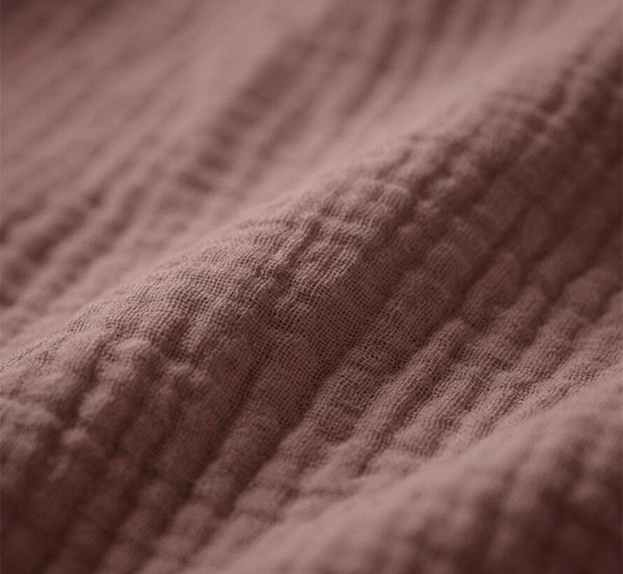 Mousseline Katoen - Oud Roze Dekbedovertrek
