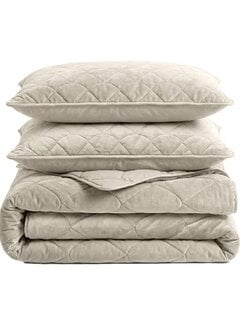 Sleeptime Dekbed Zonder Overtrek - Taupe/Grijs Velvet Lazy