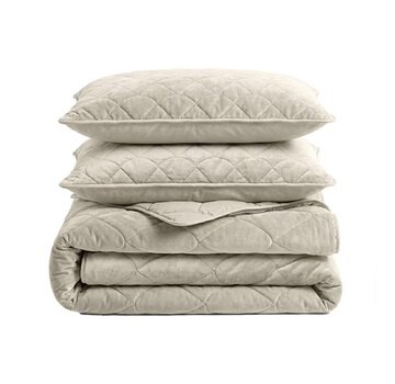 Sleeptime Dekbed Zonder Overtrek - Taupe/Grijs Velvet Lazy