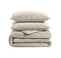Dekbed Zonder Overtrek - Taupe/Grijs Velvet Lazy