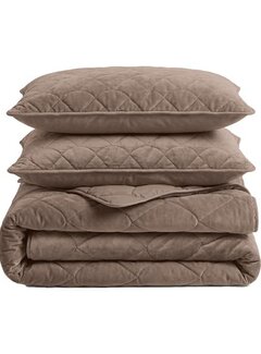 Sleeptime Dekbed Zonder Overtrek - Taupe/Bruin Velvet Lazy