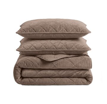 Sleeptime Dekbed Zonder Overtrek - Taupe/Bruin Velvet Lazy