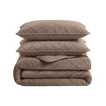 Sleeptime Dekbed Zonder Overtrek - Taupe/Bruin Velvet Lazy