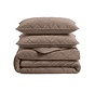 Dekbed Zonder Overtrek - Taupe/Bruin Velvet Lazy
