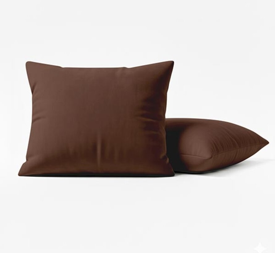 2-Pack: Kussenslopen - Chocoladebruin