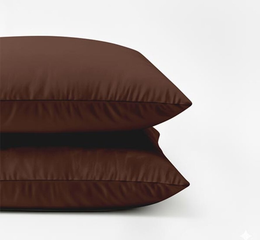 2-Pack: Kussenslopen - Chocoladebruin