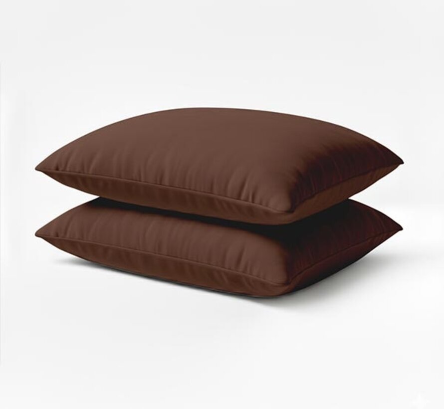 2-Pack: Kussenslopen - Chocoladebruin