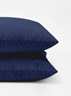 Whitelabel 2-Pack: Kussenslopen - Donkerblauw