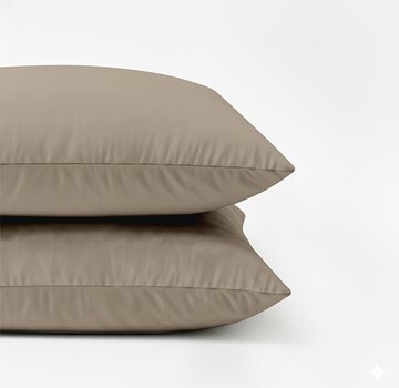 Whitelabel 2-Pack: Kussenslopen - Taupe