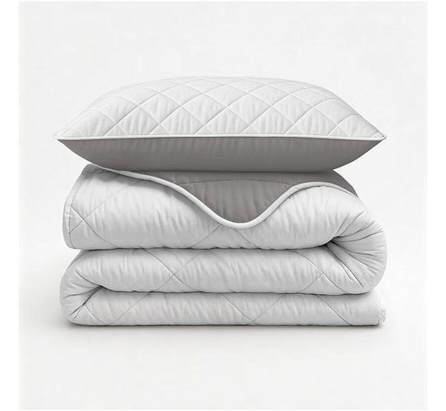 Dekbed Zonder Overtrek - Gebroken Wit/Taupe Lazy