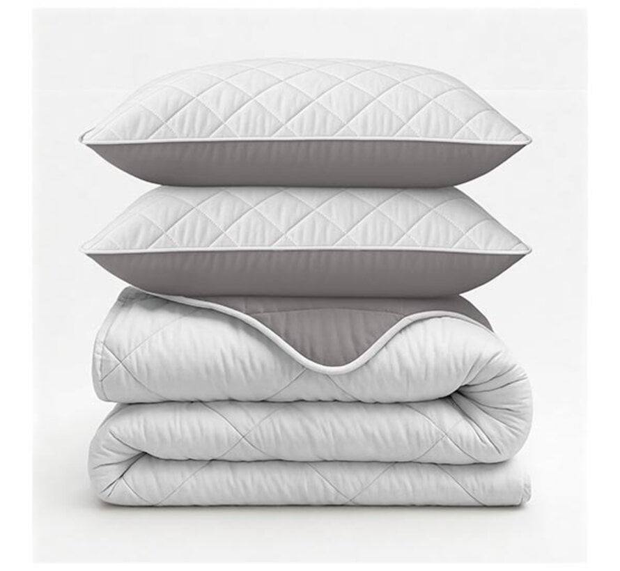 Dekbed Zonder Overtrek - Gebroken Wit/Taupe Lazy