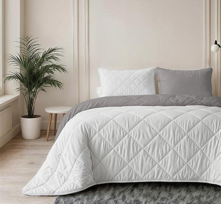 Dekbed Zonder Overtrek - Gebroken Wit/Taupe Lazy