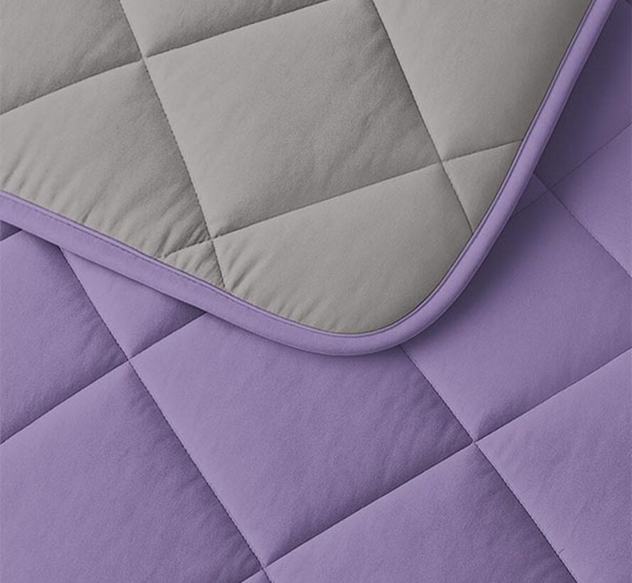 Dekbed Zonder Overtrek - Lavendel/Taupe Lazy