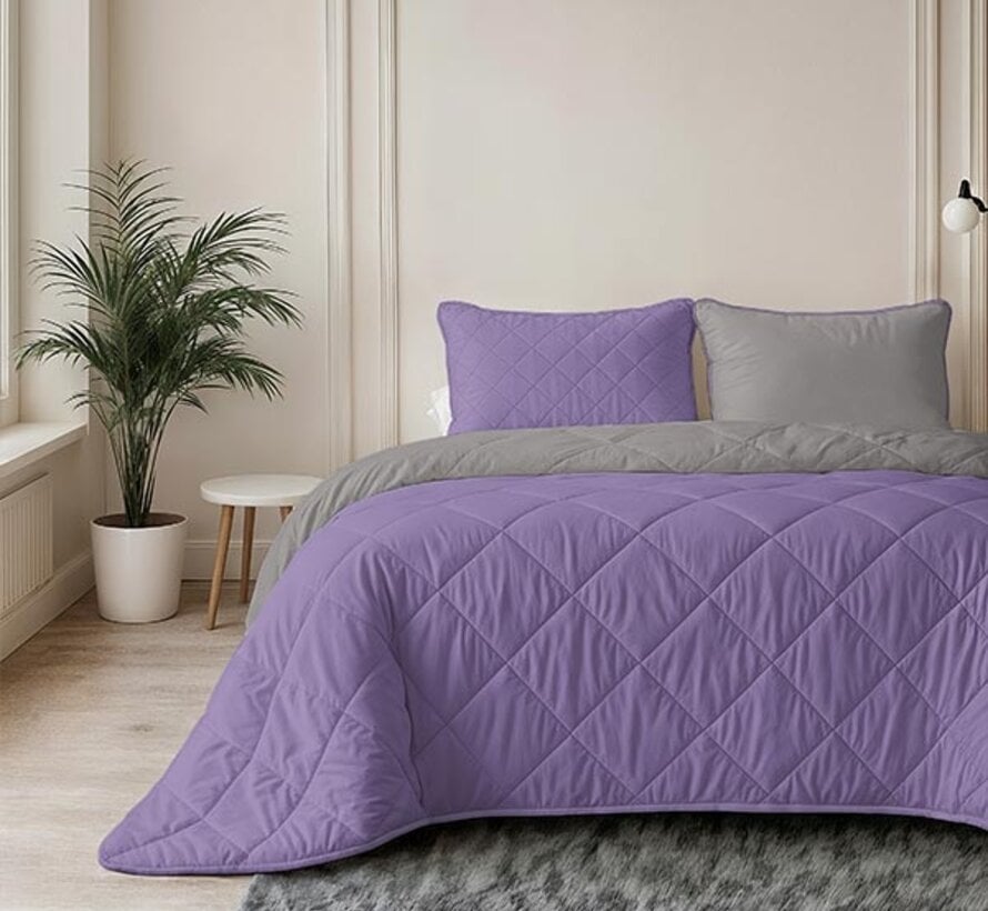 Dekbed Zonder Overtrek - Lavendel/Taupe Lazy
