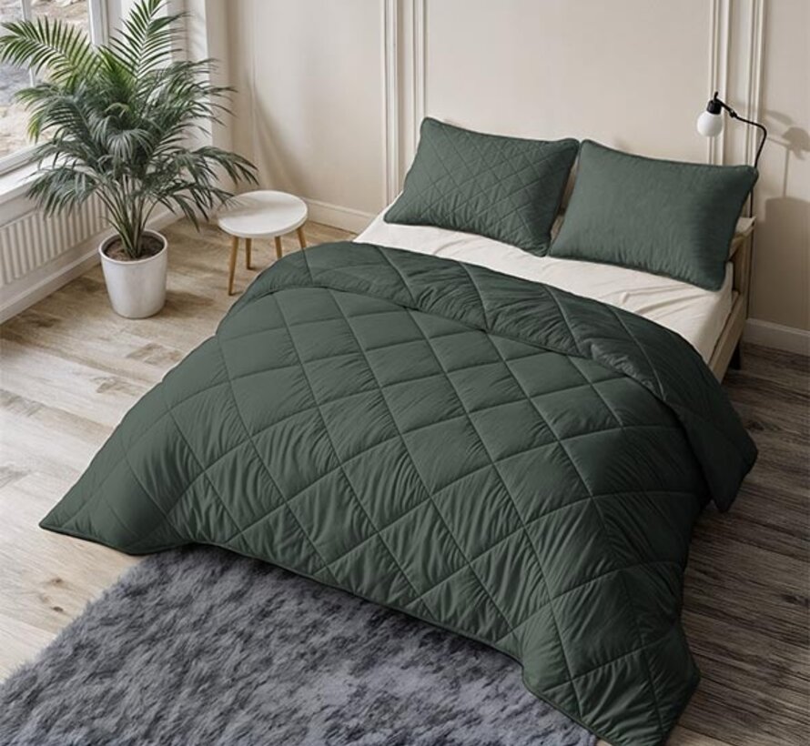 Dekbed Zonder Overtrek - Groen Lazy