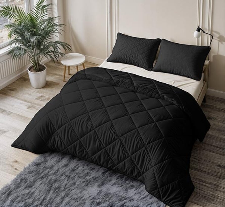 Dekbed Zonder Overtrek - Zwart Lazy