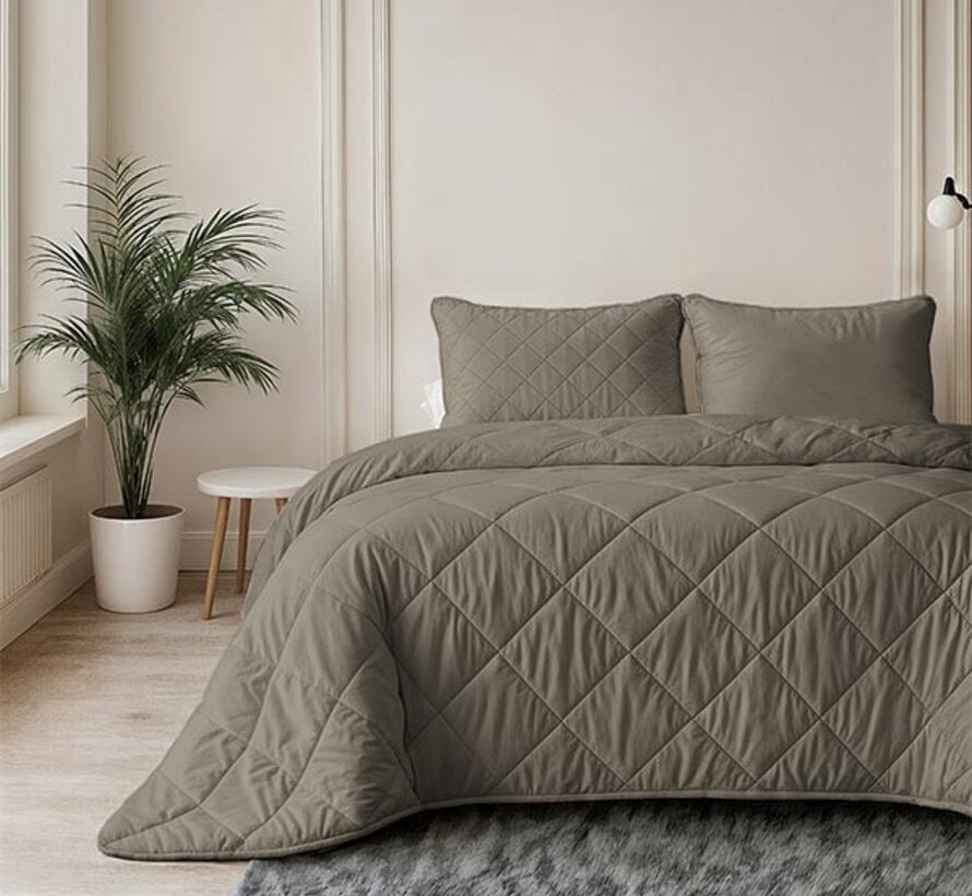 Dekbed Zonder Overtrek - Taupe Lazy
