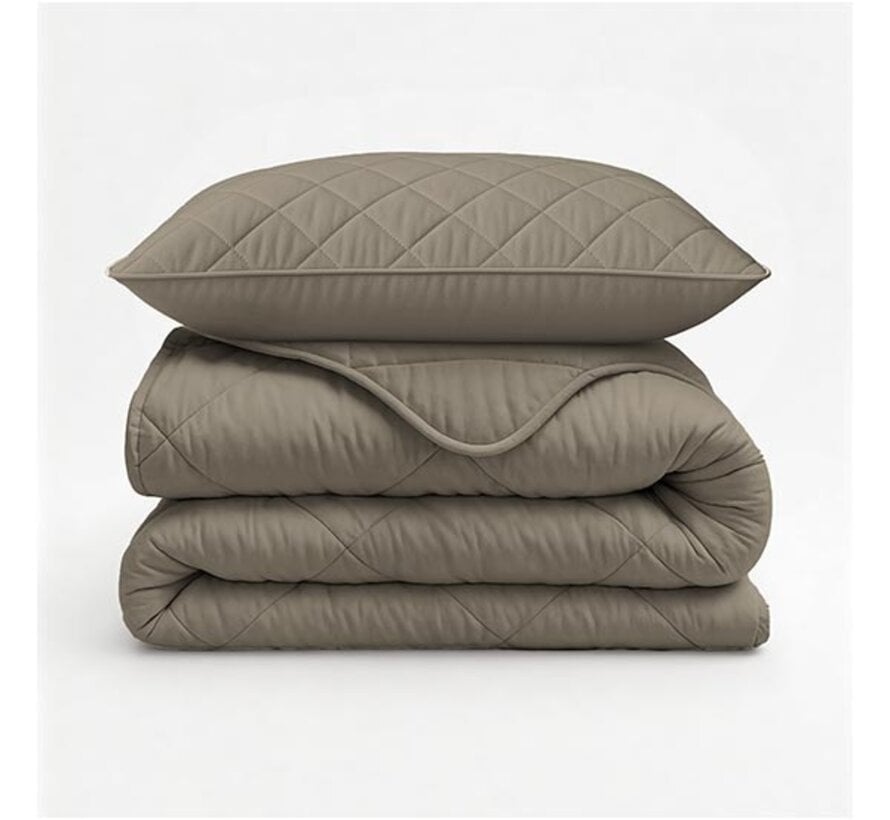 Dekbed Zonder Overtrek - Taupe Lazy