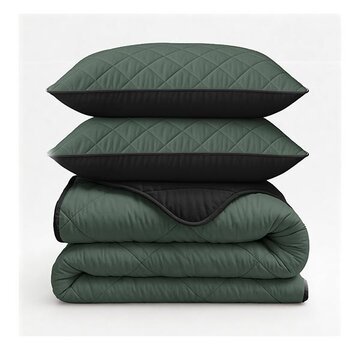 Sleeptime Dekbed Zonder Overtrek - Groen/Zwart Lazy