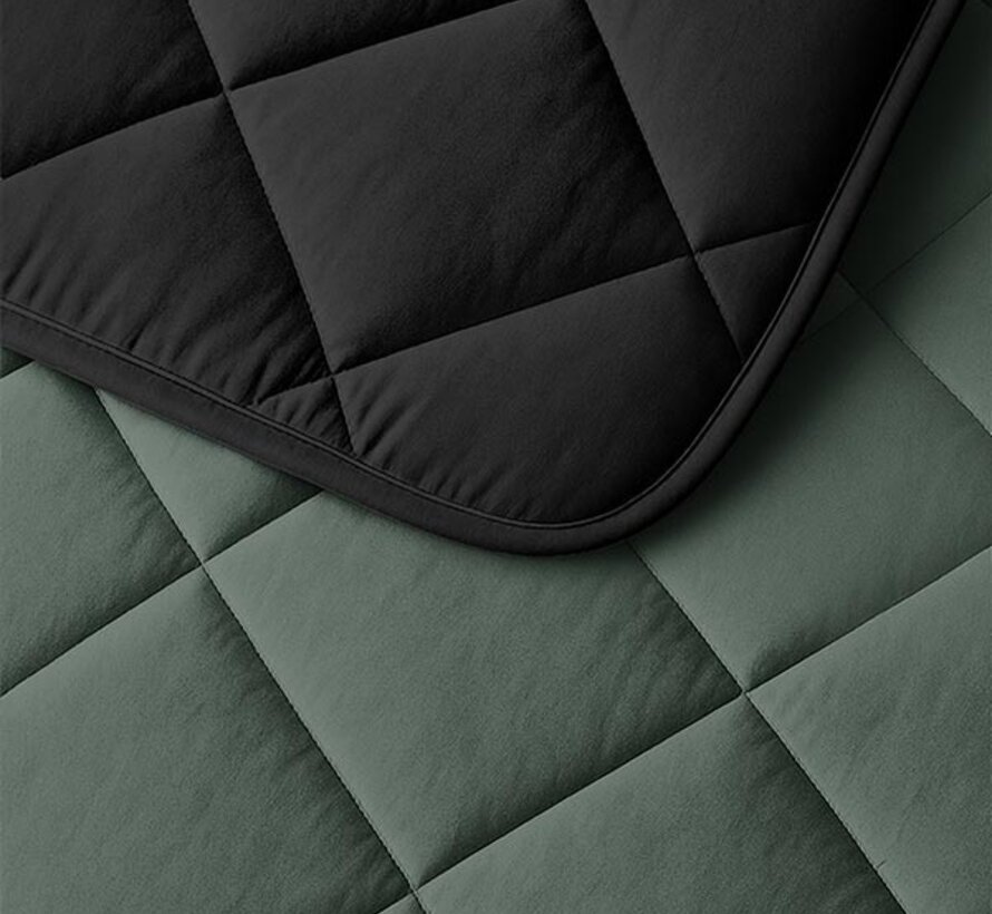 Dekbed Zonder Overtrek - Groen/Zwart Lazy