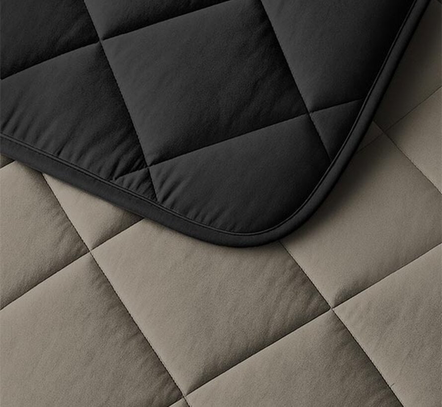 Dekbed Zonder Overtrek - Taupe/Zwart Lazy