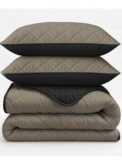 Sleeptime Dekbed Zonder Overtrek - Taupe/Zwart Lazy